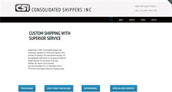 Desktop Screenshot of consolidatedshippers.com